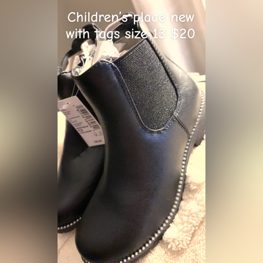 The Children's Place Black Kids Boots
